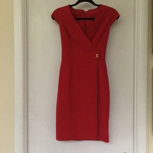 Calvin Klein Red Wrap Dress